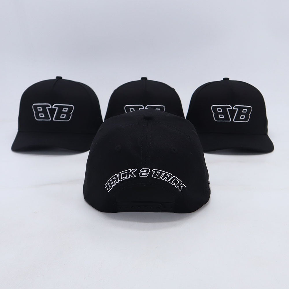Black 5 Panel Baseball Cap