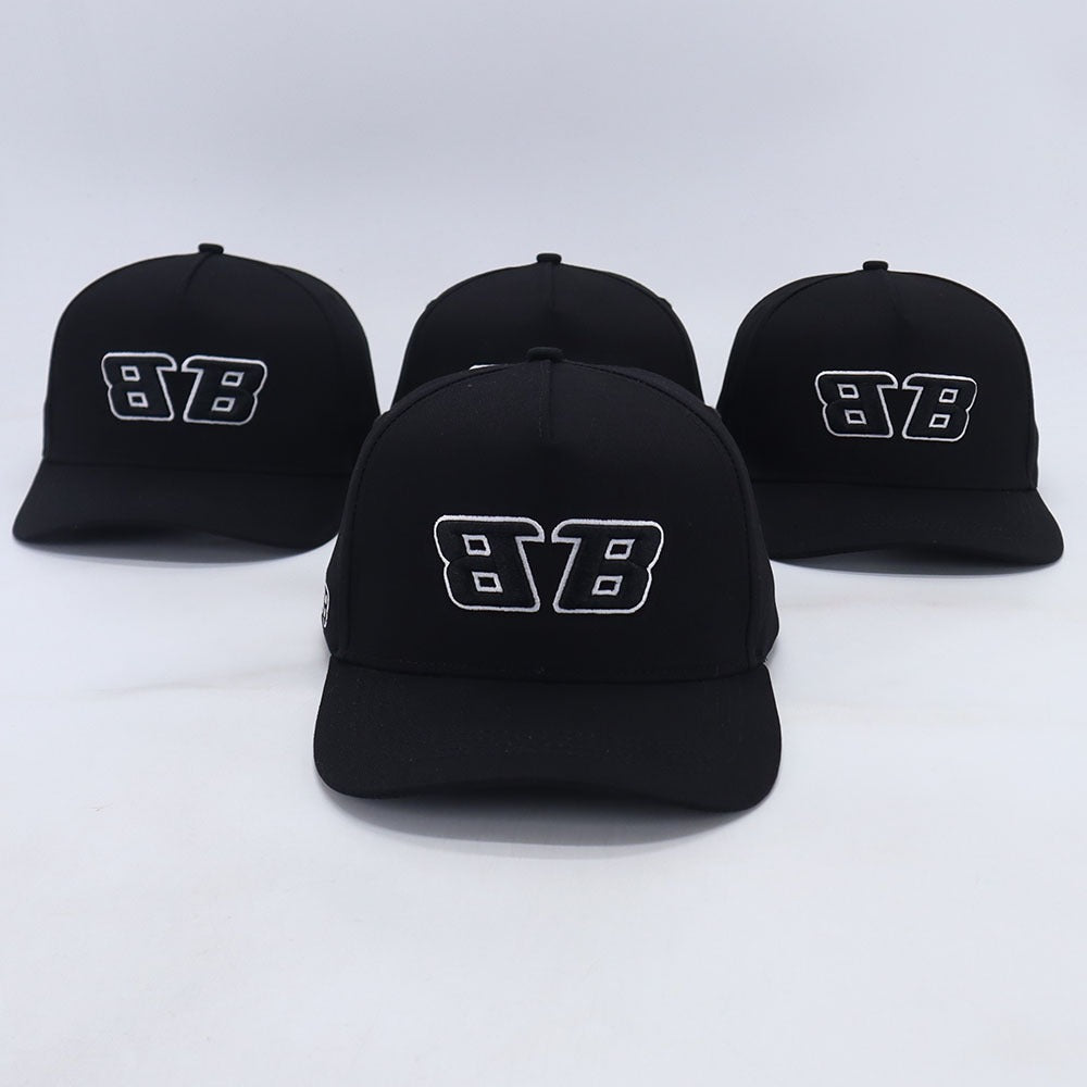 Black 5 Panel Baseball Cap