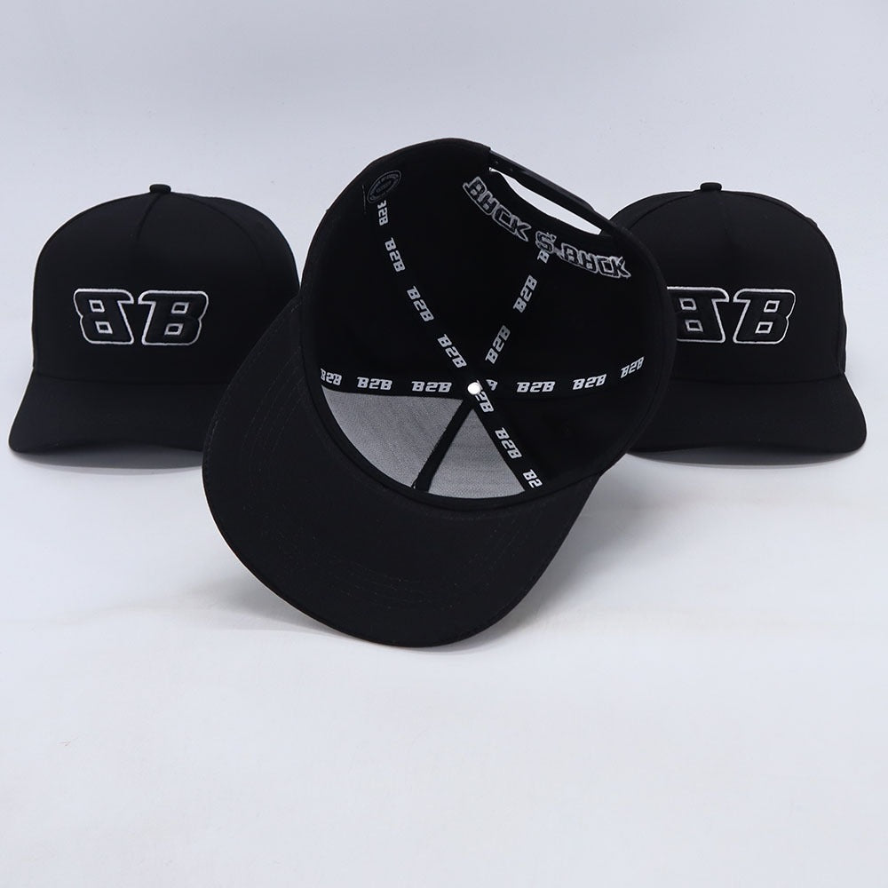 Black 5 Panel Baseball Cap