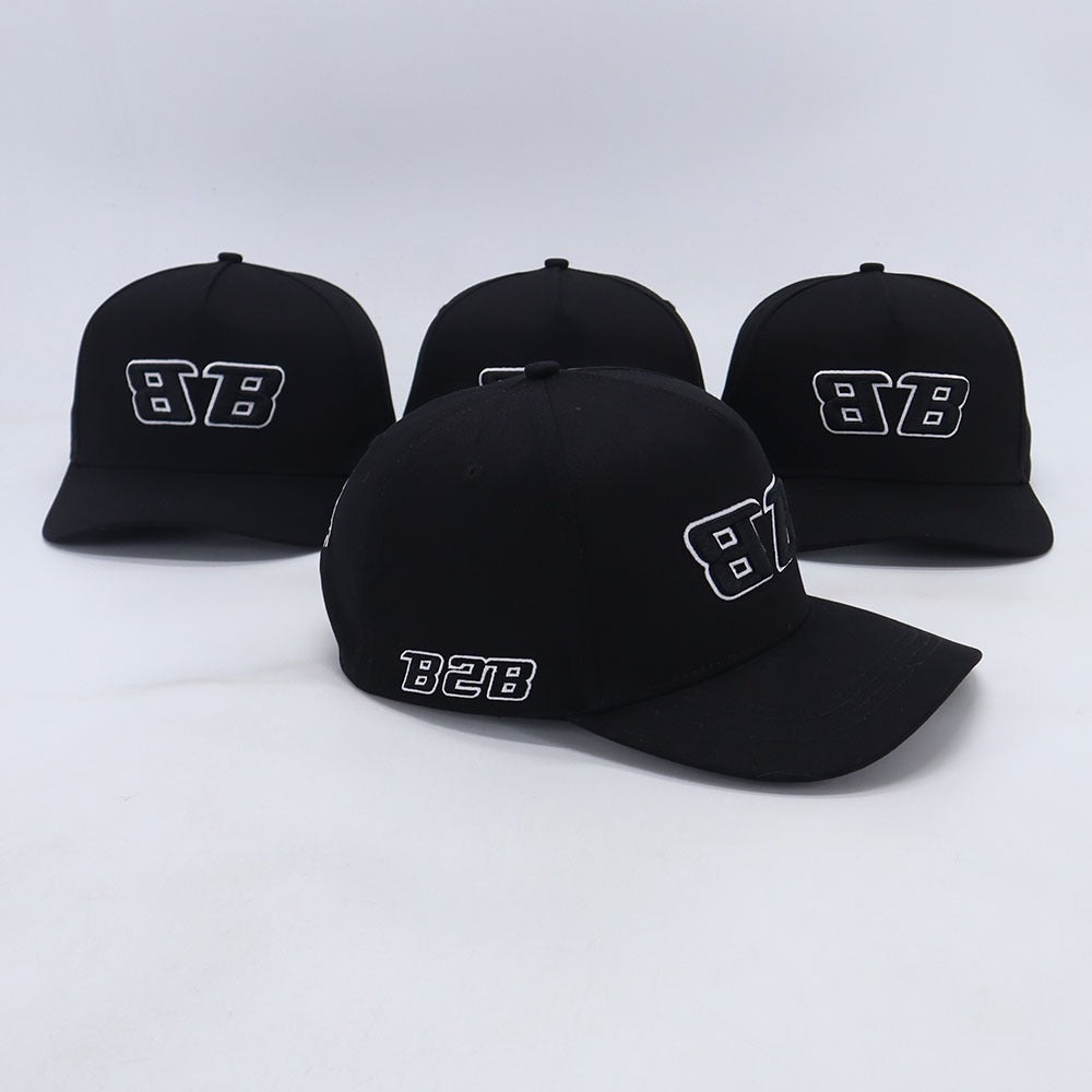 Black 5 Panel Baseball Cap