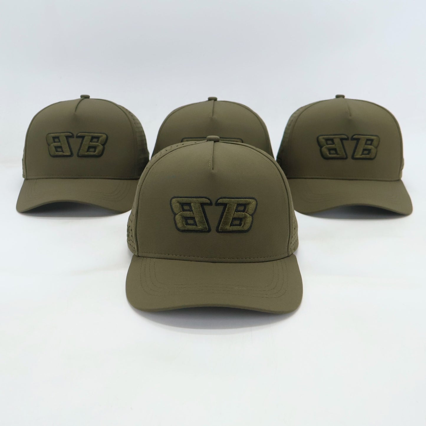 Khaki Green 5 Panel Performance Cap