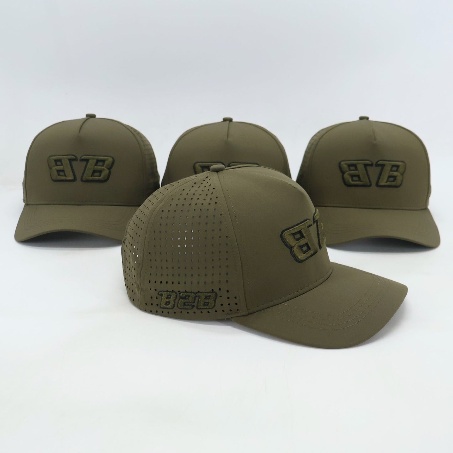 Khaki Green 5 Panel Performance Cap