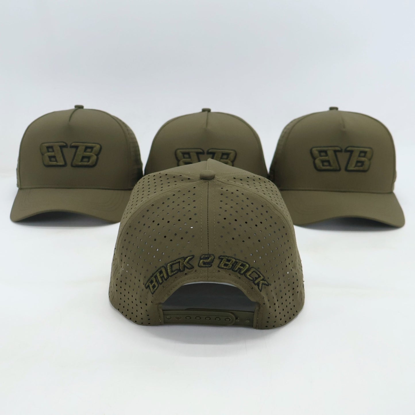 Khaki Green 5 Panel Performance Cap